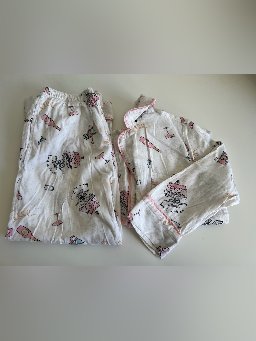 SMALL MEDIUM Kate spade New York dream little dream bridal capris set button up